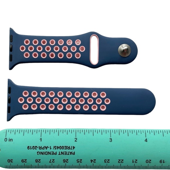 5/$20 NEW BLUE Pink Silicone Sport Band Apple Watch 38/40/41mm S/M - Picture 4 of 8